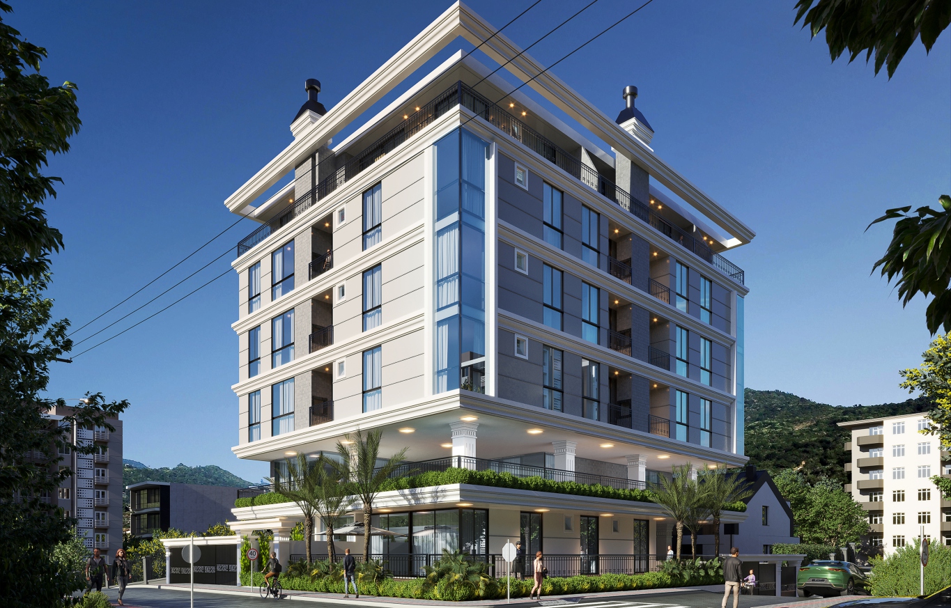 Perspetiva ilustrativa do Residencial Firenze em Bombas, Bombinhas, Santa Catarina